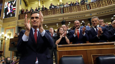 Pedro Sánchez es investido presidente del Gobierno con 167 síes y 165 noes