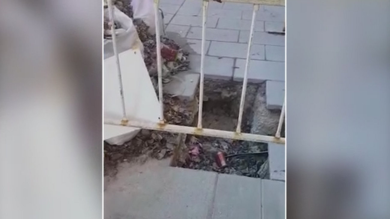 Denuncian una peligrosa zanja en Leganés