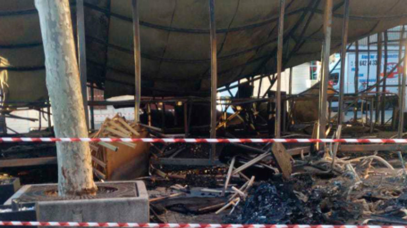 Devastado por el fuego el belén de Leganés