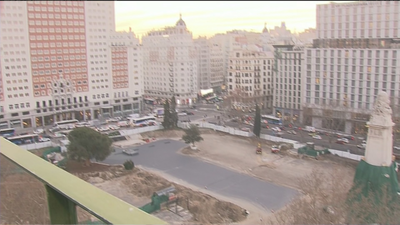 Así van las obras de Plaza de España, a vista de pájaro