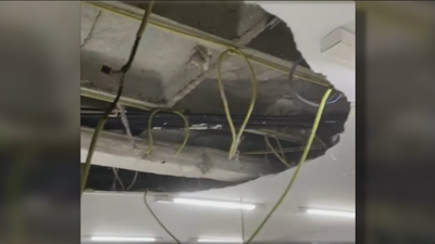 Susto en el Hospital Ramón y Cajal con un techo que se viene abajo