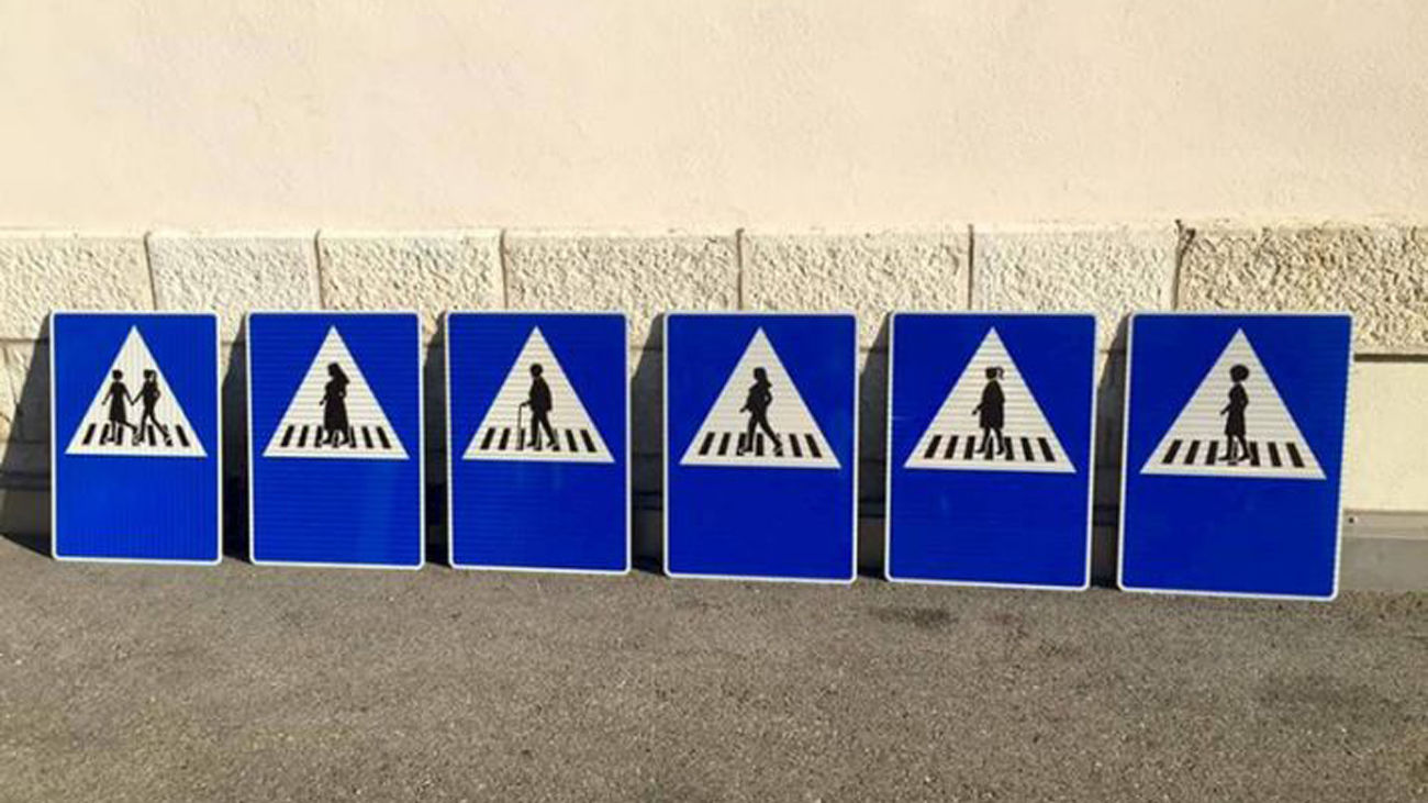 "Pasos de peatonas" en Ginebra para feminizar las señales de tráfico suizas