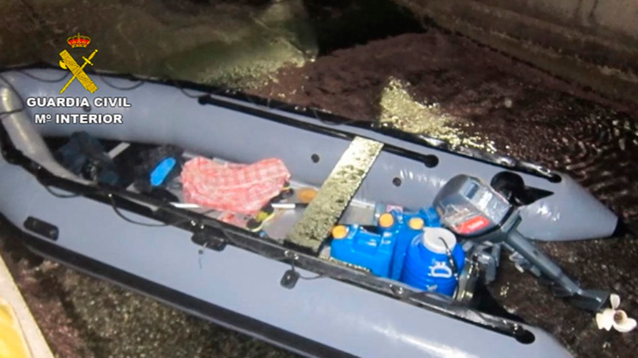 Una de las lanchas incautadas