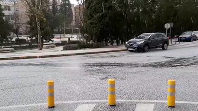 Fuerte granizada en Fuenlabrada en plena 'tregua' del temporal en Madrid