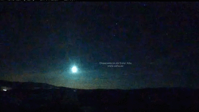 La roca de un asteroide provoca una brillante bola de fuego visible desde Sevilla y Cádiz