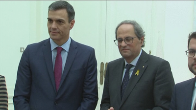 Sánchez mantiene la reunión  con Torra, pero aplaza la mesa de diálogo