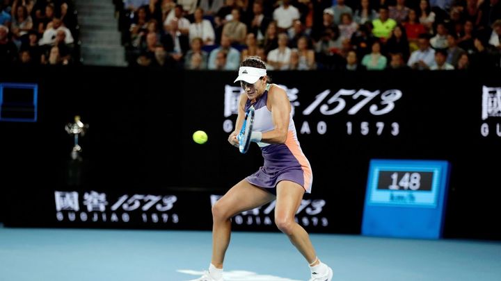 Garbiñe Muguruza durante la final del Open de Australia / EFE