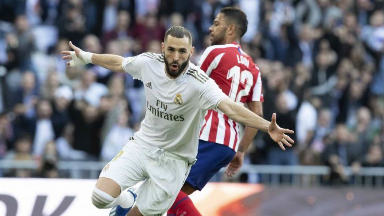 Benzema ante el Atlético de Madrid