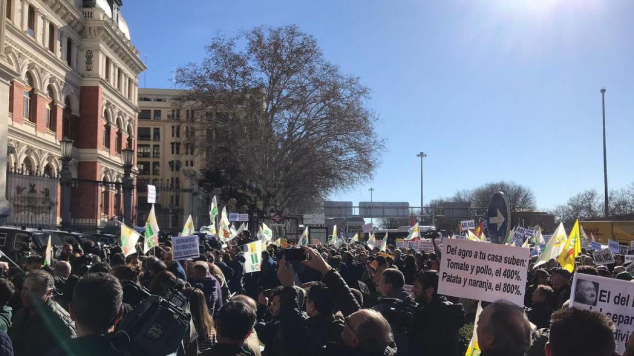 Manifestación de agricultores y ganaderos