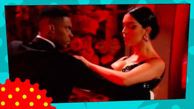 Georgina baila en Sanremo y a Cristiano se le cae la baba