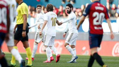 1-4. El Real Madrid remonta al Osasuna y afianza el liderato