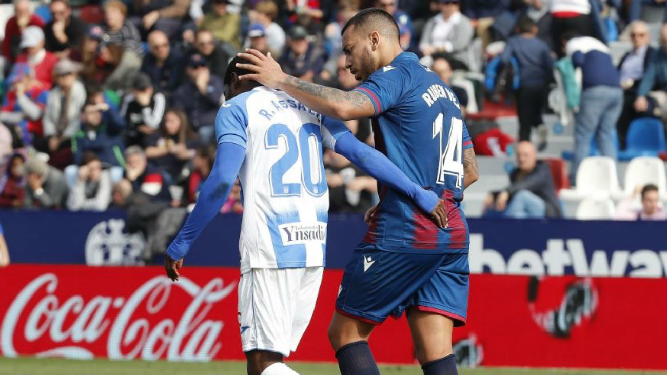 2-0. Un Leganés sin pegada cae ante el Levante