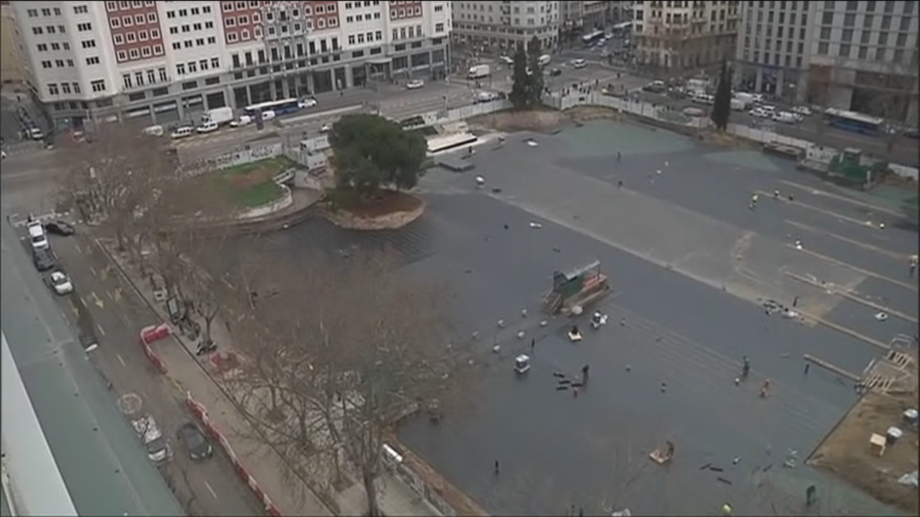 Las obras en Plaza de España siguen cumpliendo plazos