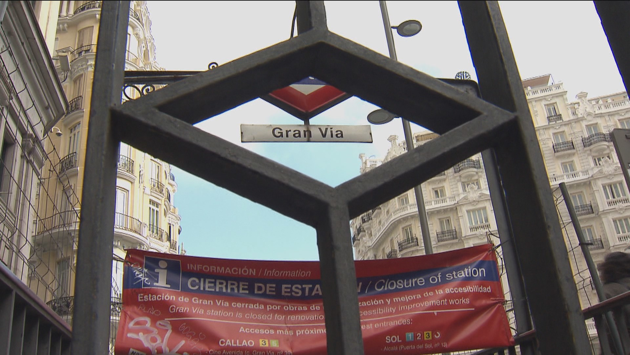La estación de la Gran Vía de Metro de Madrid cumple ya dos años cerrada