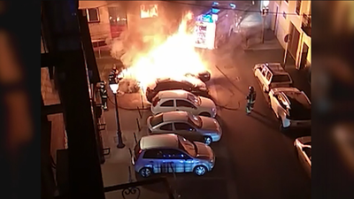 Noche de actos vandálicos en Vicálvaro