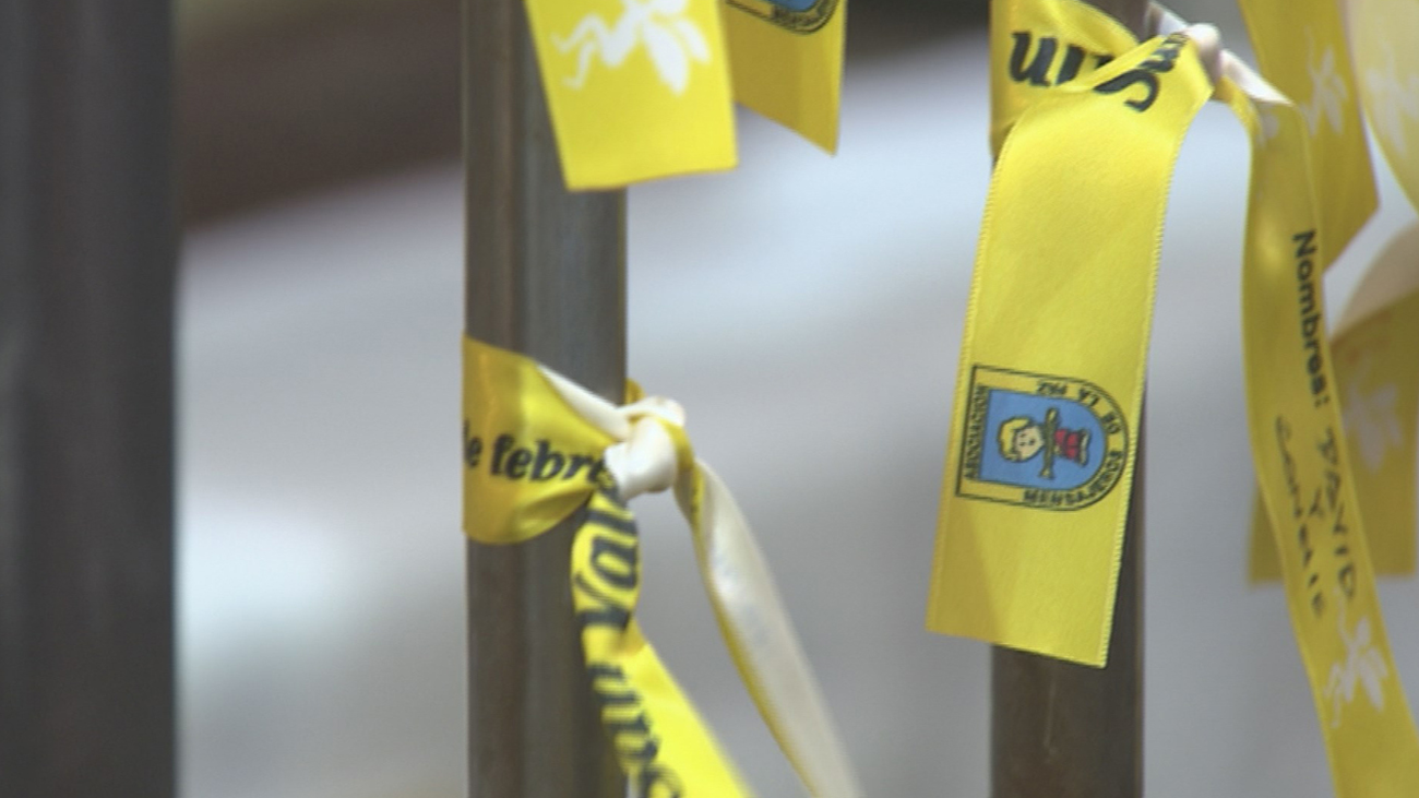 Cintas de ‘amor’ en la iglesia de San Antón