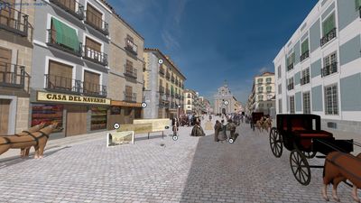 La Biblioteca Digital muestra en 3D cómo era la Puerta del Sol en 1854