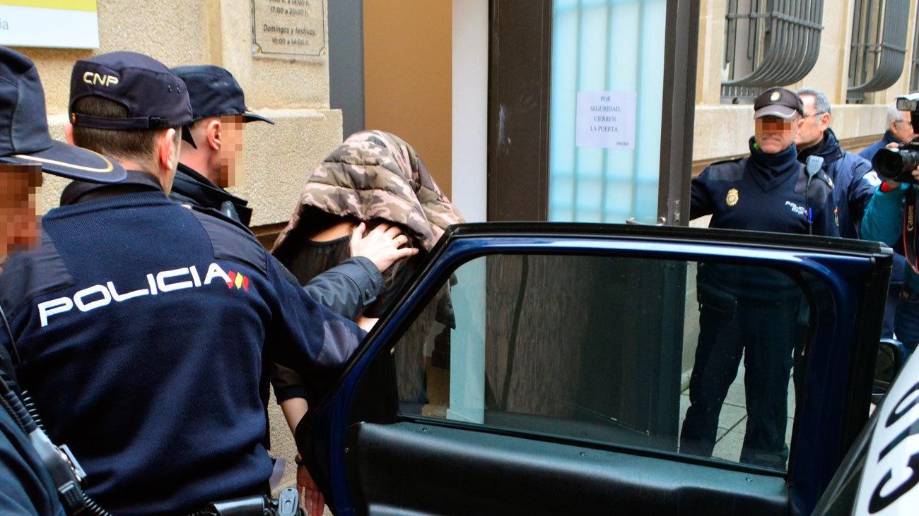 Momento de la detención de la mujer