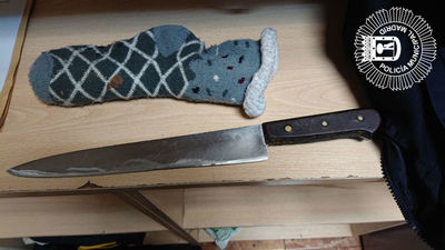 Detenido por amenazar con un cuchillo de 40 centímetros en Puente de Vallecas