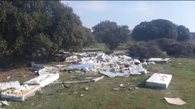 Vertedero de vehículos y residuos sanitarios entre Boadilla del Monte y Alcorcón