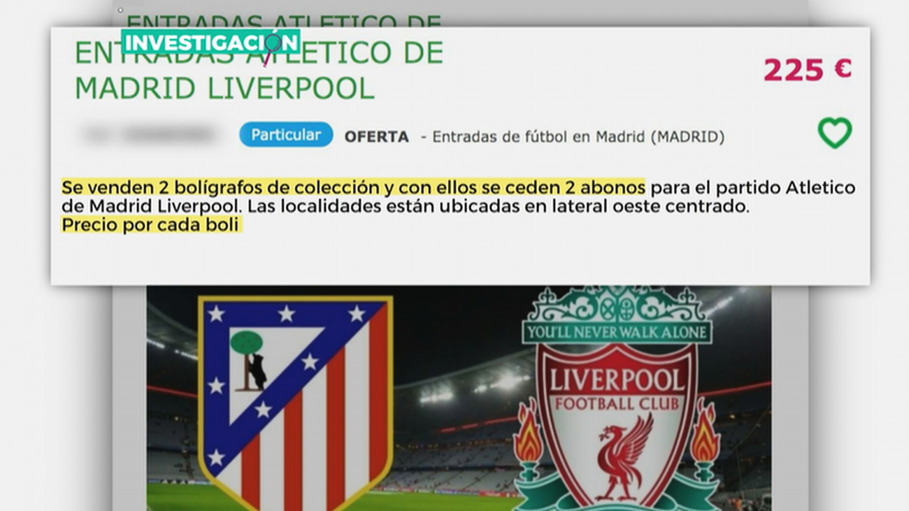 El gran negocio de la reventa en el Atlético - Liverpool