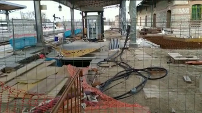Denuncian que la estación de Cercanías de Aranjuez lleva seis meses con unas obras paralizadas