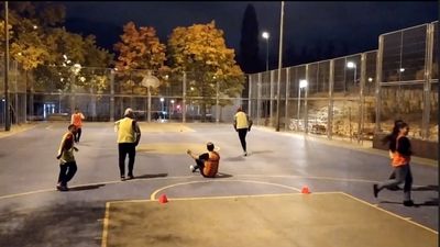 Refugiados en el fútbol en Vallecas