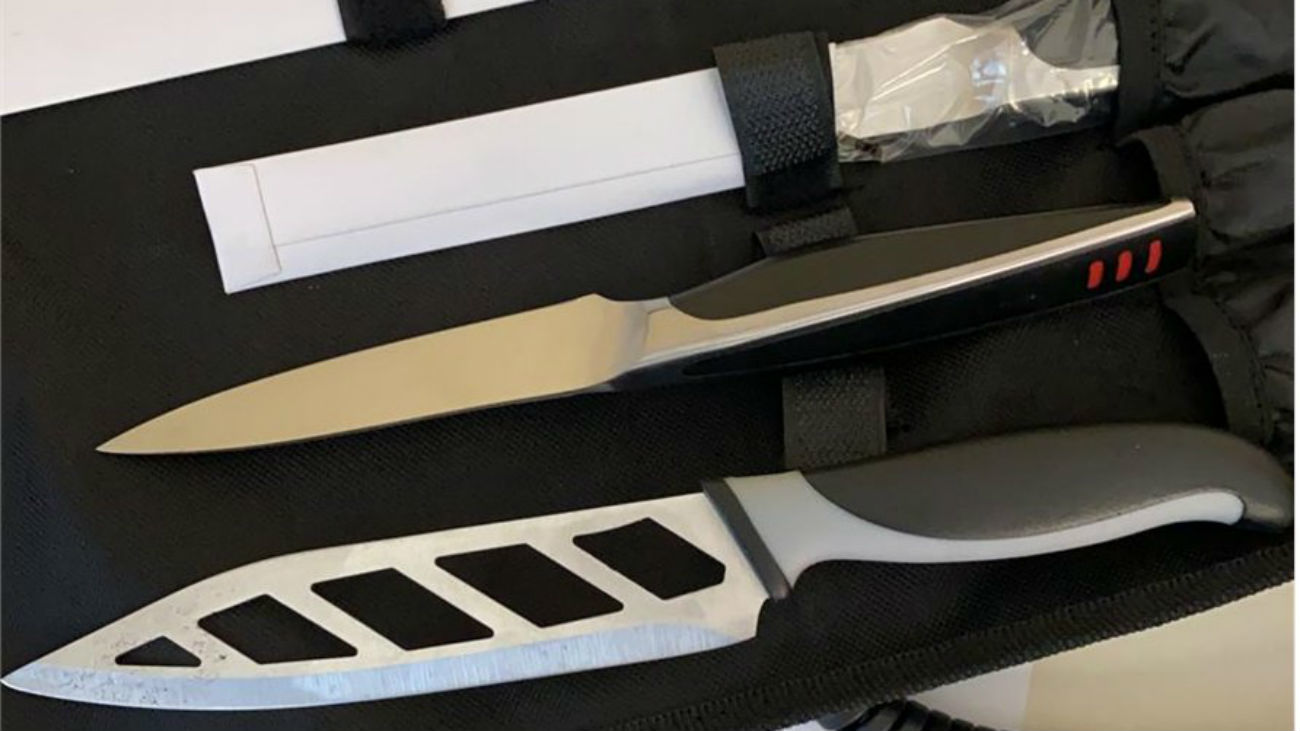 Cuchillos incautados por la Policía Municipal