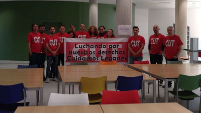 Trabajadores municipales de Leganés ponen fin a su encierro