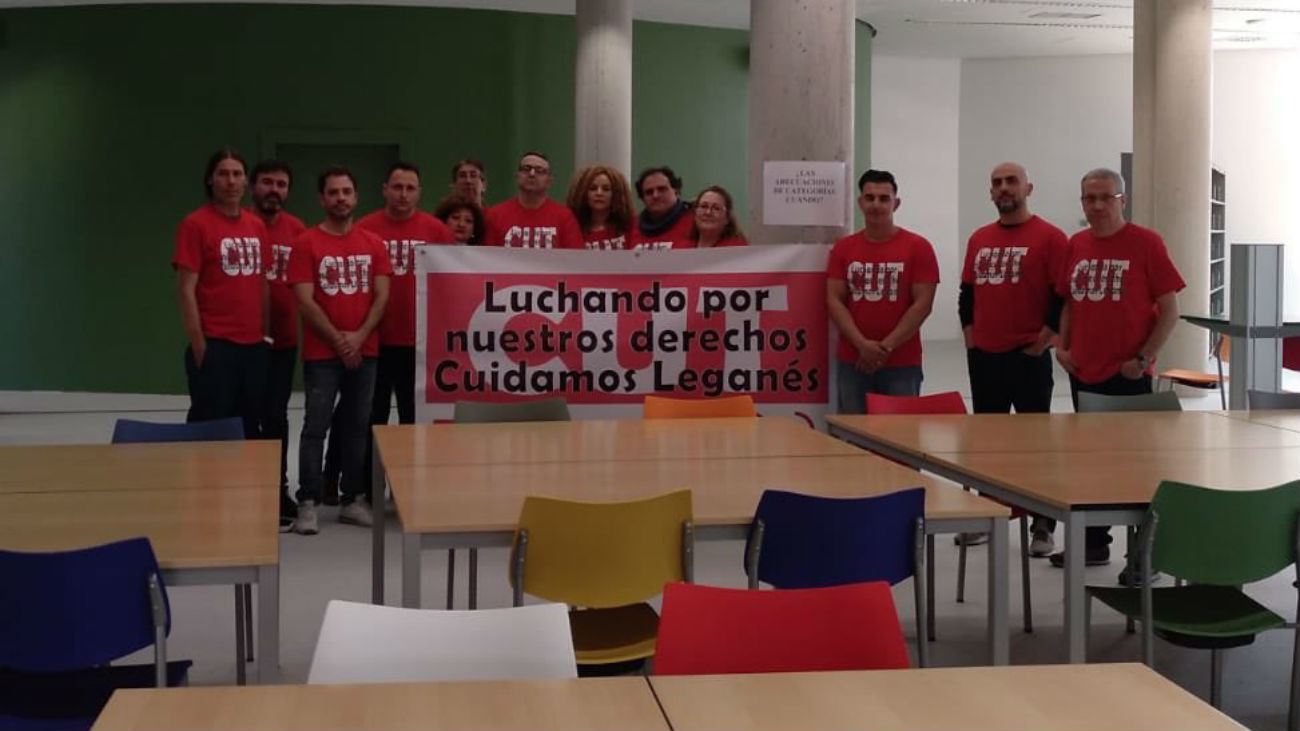 Encierro de trabajadores municipales de Leganés