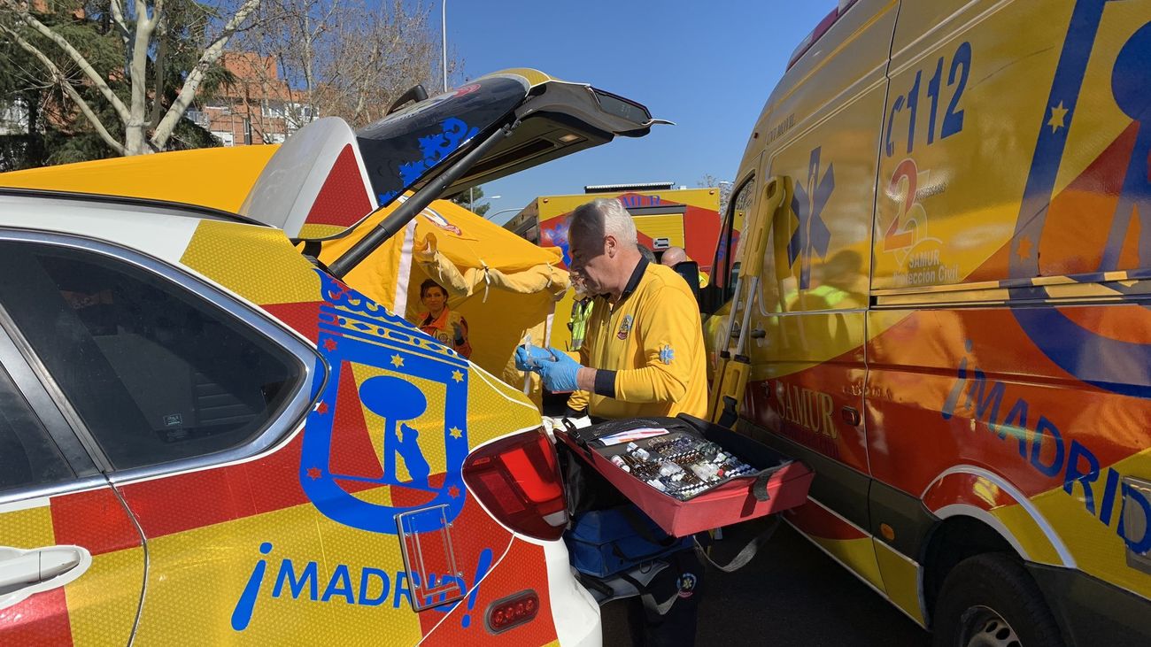 Un accidente de moto en Usera deja a un hombre en estado crítico