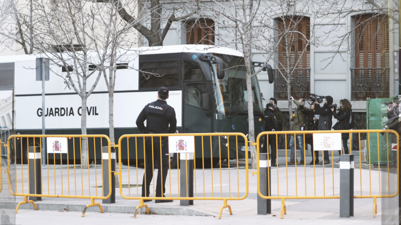 Las vallas se instalaron como medida de seguridad durante el juicio del procés