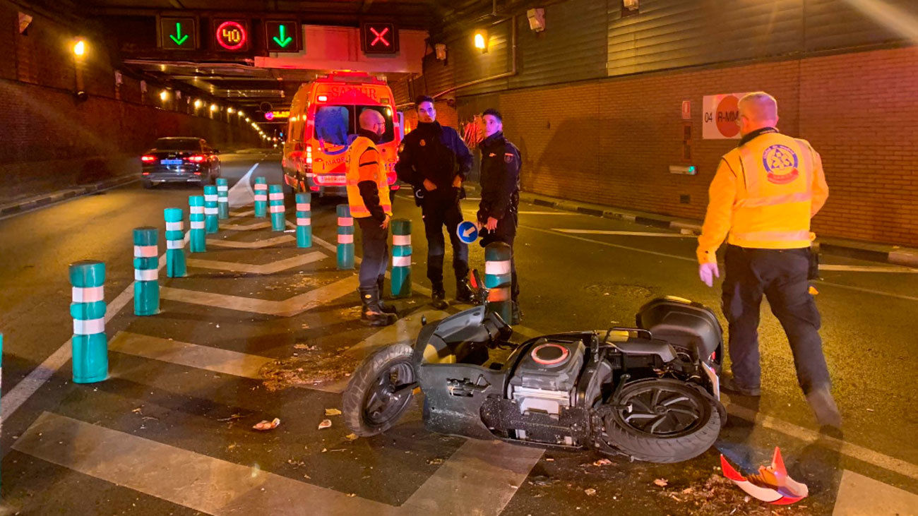 Accidente en el túnel de la calle  María de Molina