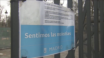El Retiro y ocho parques cierran este lunes ante fuertes rachas de viento