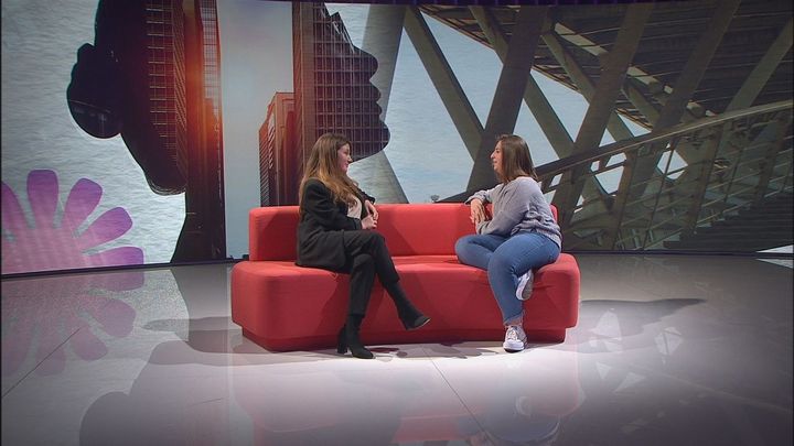 Un momento de la charla entre Alexandra y Claudia