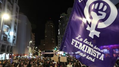 Bajón de asistencia en la manifestación del 8-M en Madrid