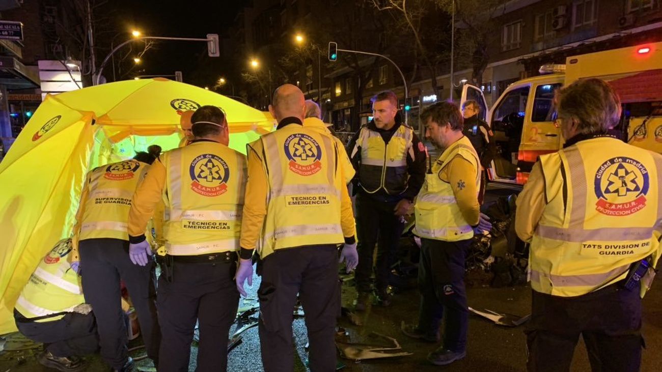 El accidente ocurrió en la calle Alcalá, a la altura de la Plaza de las Ventas