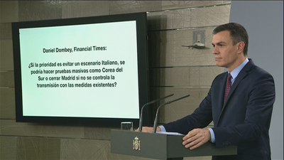 Sánchez no descarta declarar el estado de alarma por el contagio