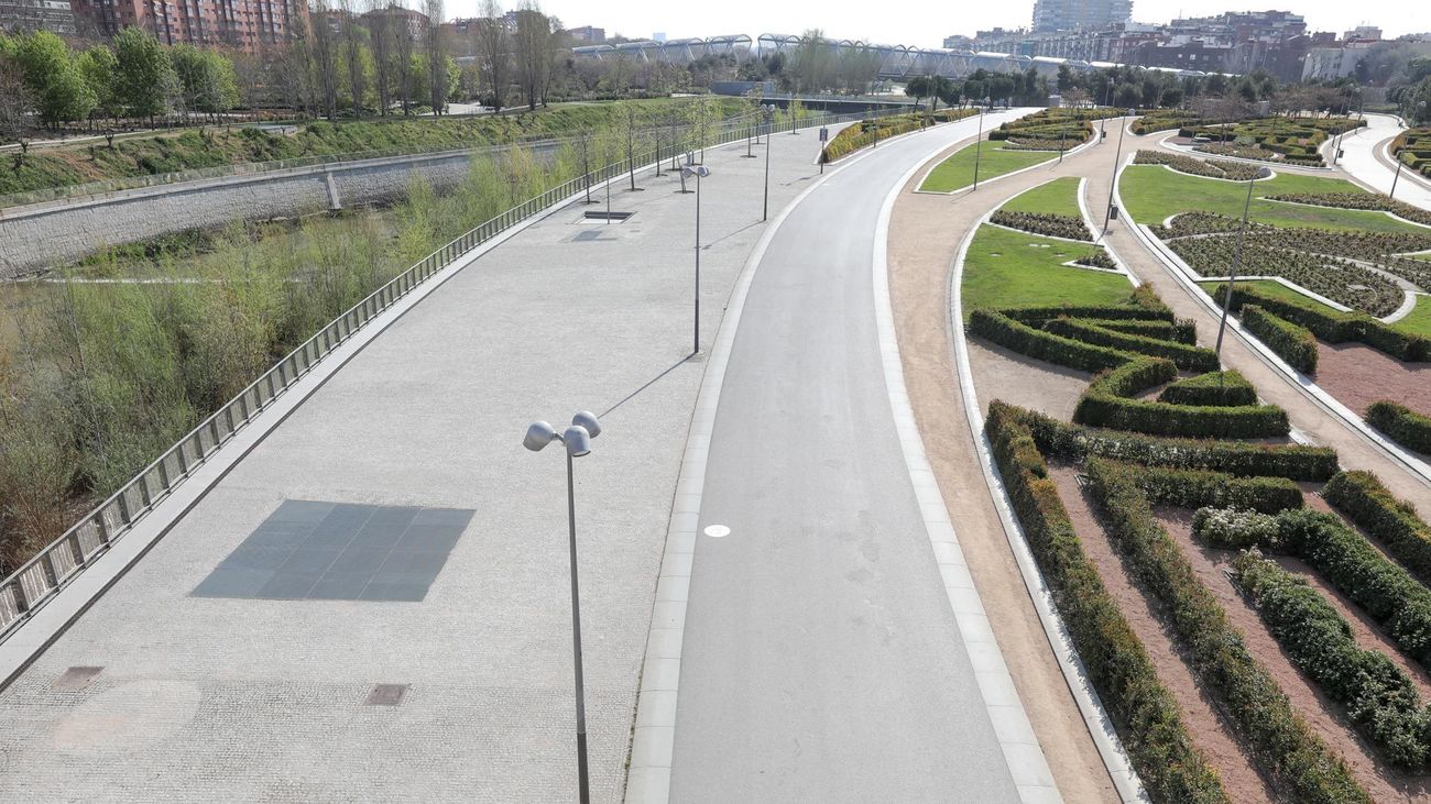 Madrid Río, vacío por el estado de alarma