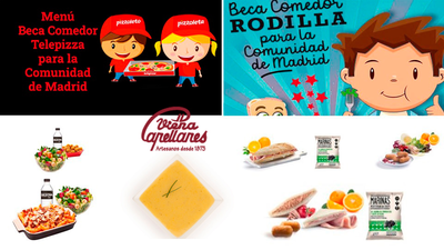 Así son los menús gratis para los menores escolares de familias vulnerables de Madrid