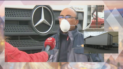 Los camioneros se quejan de que no tienen dónde comer o asearse y piden geles y mascarillas de protección