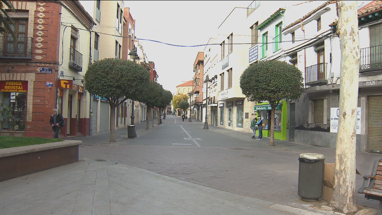Las calles vacías en el centro de Getafe
