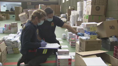 Creado en Colmenar un centro logístico para donaciones de material sanitario