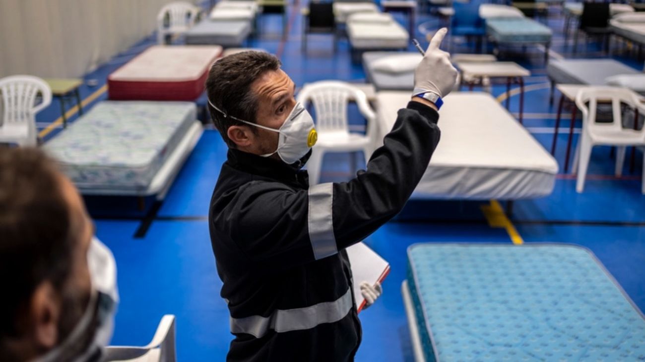 El hospital de campaña de Leganés, a la espera del personal sanitario