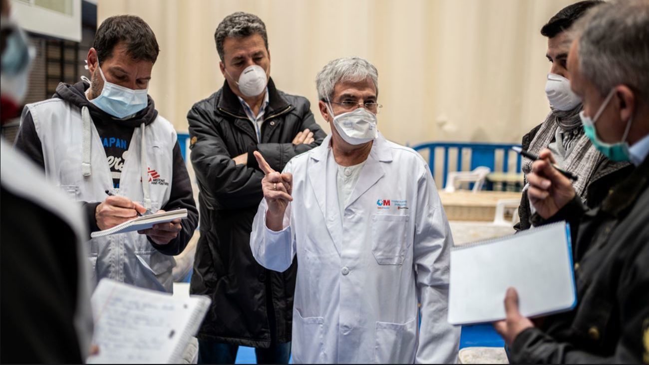 Comienza a funcionar el hospital de campaña de Leganés con capacidad para 120 camas