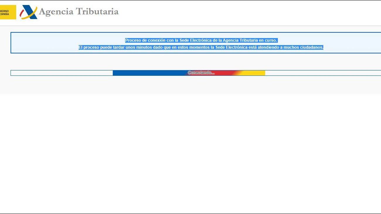 Colapsada la web de la Agencia Tributaria
