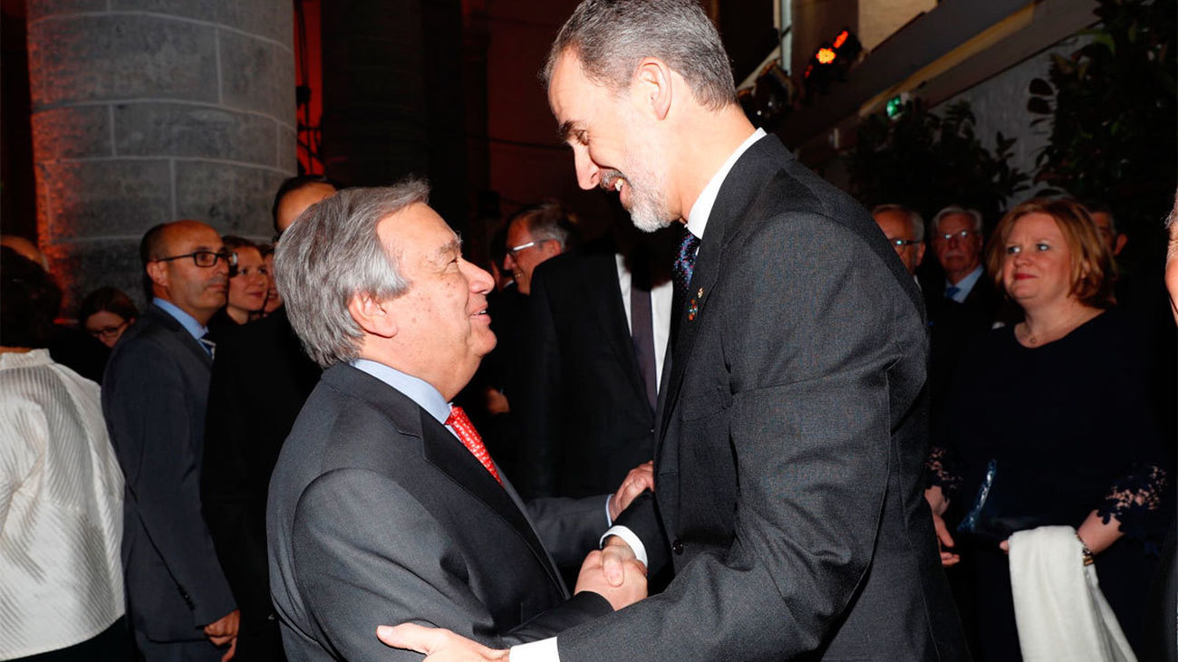 Antonio Guterres con el Rey Felipe VI (Arhivo)