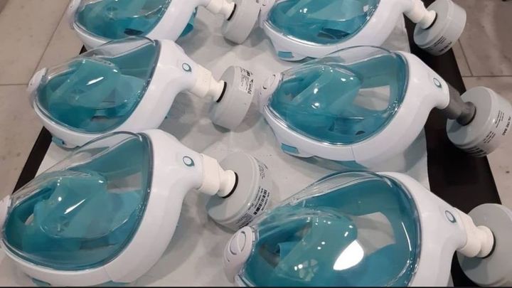 Móstoles distribuye más de 160 máscaras de buceo entre los hospitales