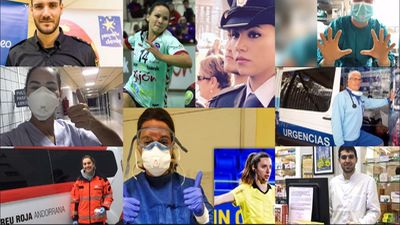 Deportistas en primera línea de ayuda contra el coronavirus