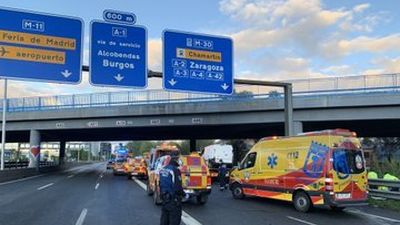 Muere un operario de Madrid Calle 30 y otro hombre  resulta herido grave en un doble atropello tras un accidente